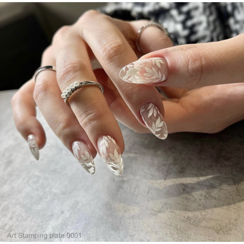 0001 Matte stamping schablone + design blatt ART STAMPING-ALLE SCHABLONEN-Double Beauty Shop