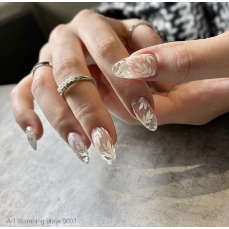 0001 Matte stamping schablone + design blatt ART STAMPING