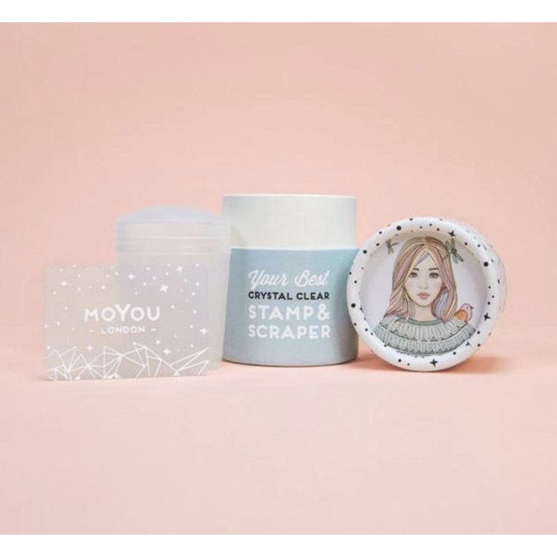 CRYSTAL CLEAR Stempel mit Schaber MoYou LONDON-STEMPEL UND ZUBEHÖR-Double Beauty Shop