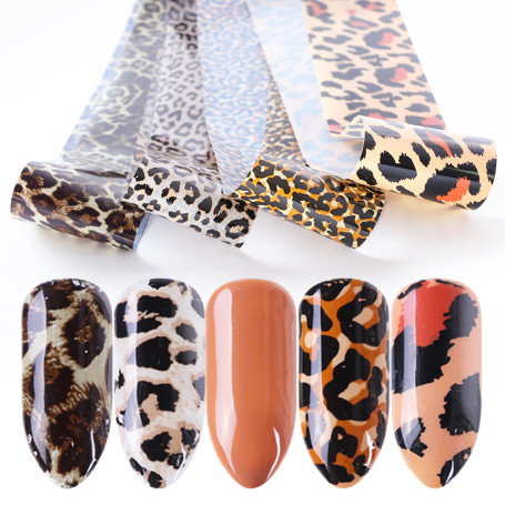 Nailart Folie Leopard Print 4 pcs