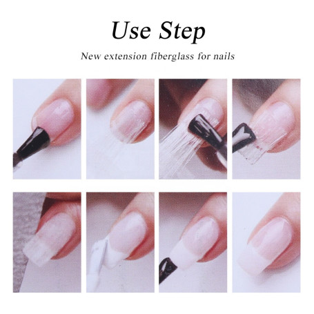 Fiberglas 10 Stück x 5,5 cm NailArt