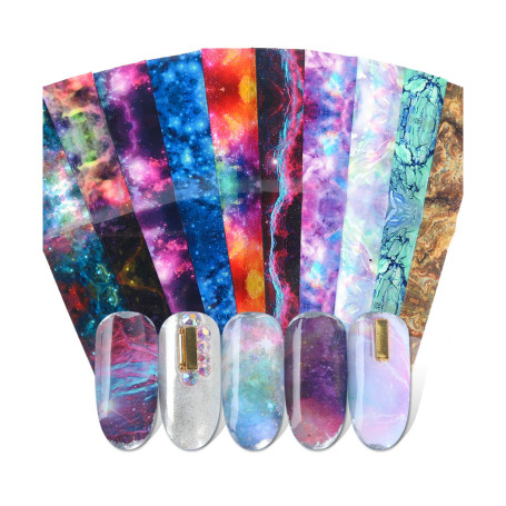 Nailart Folie Starry Sky Print set 10 pcs
