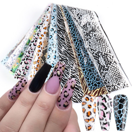 Nailart Folie Animal Print set 10 pcs