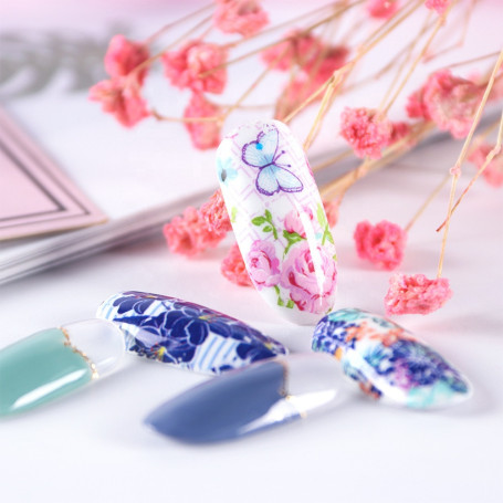 Nailart Folie Flowers Print set 10 pcs