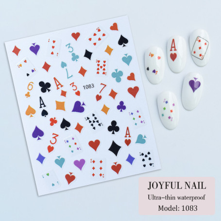 Poker Aufkleber 1083 NailArt
