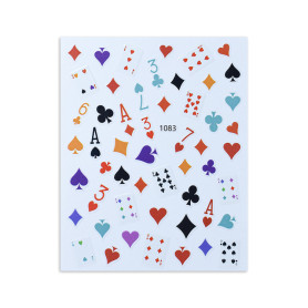 Poker Aufkleber 1083 NailArt 2