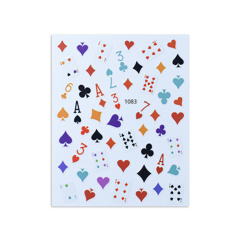 Poker Aufkleber 1083 NailArt-ART-Double Beauty Shop