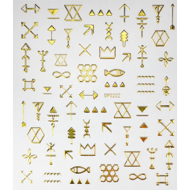 Aufkleber 3d line art 02 gold Nailart