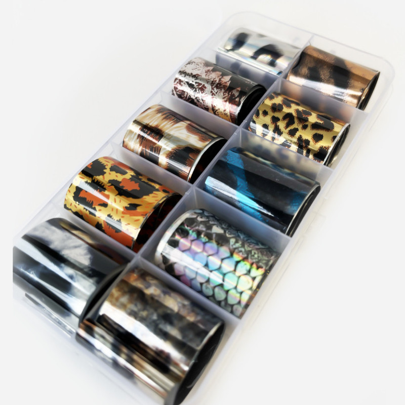 Nailart Folie Animal Print set 10 pcs FB2-FOLIEN BOX-Double Beauty Shop