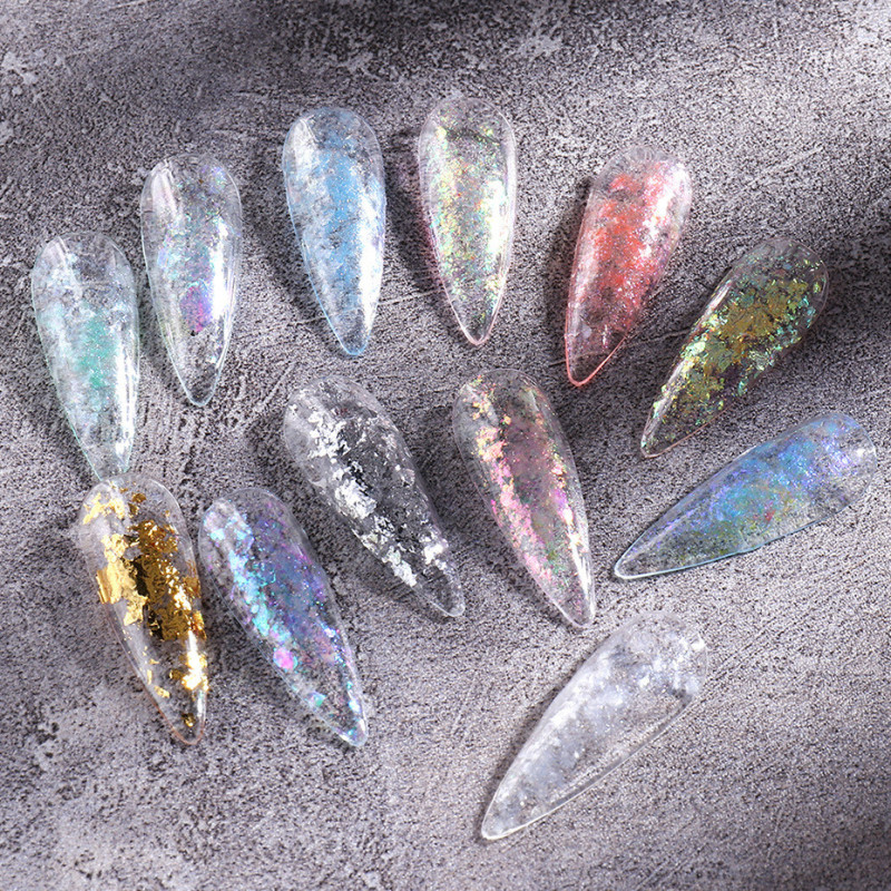 MIX OPAL FLAKES 12 stk. NailArt-FLAKES-Double Beauty Shop