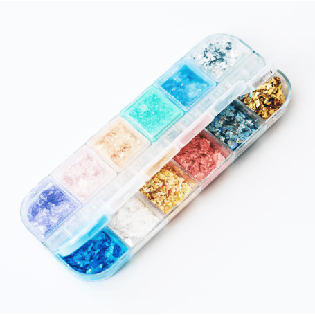 MIX OPAL FLAKES 12 stk. NailArt