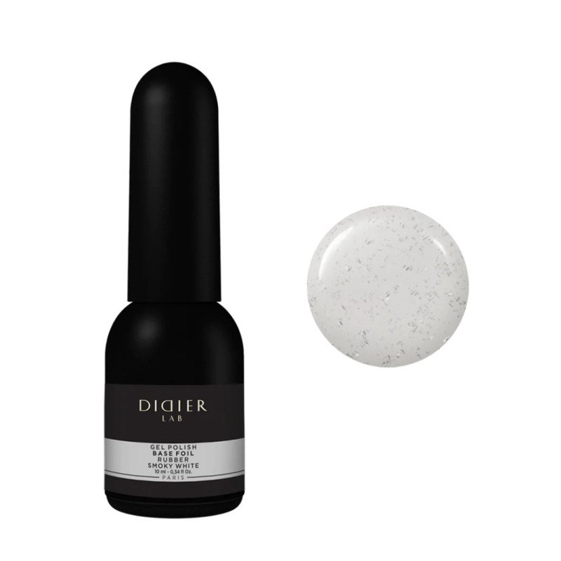 SMOKY WHITE - RUBBER BASE COAT FOIL 10 ml DIDIER LAB-Online-Shop-Double Beauty Shop