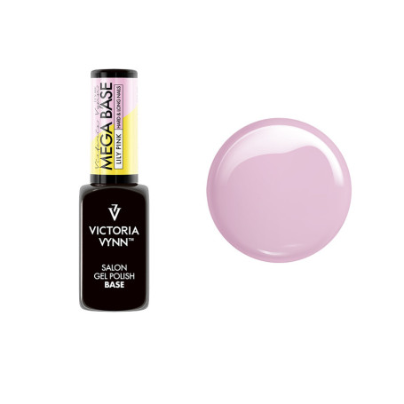LILY PINK Mega Base (Rubber Base coat) 8-15ml VICTORIA VYNN