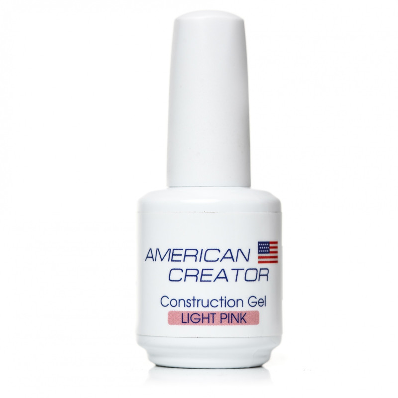 Light Pink - Construction Gel 15ml AMERICAN CREATOR-GEL IN THE BOTTLE-Double Beauty Shop