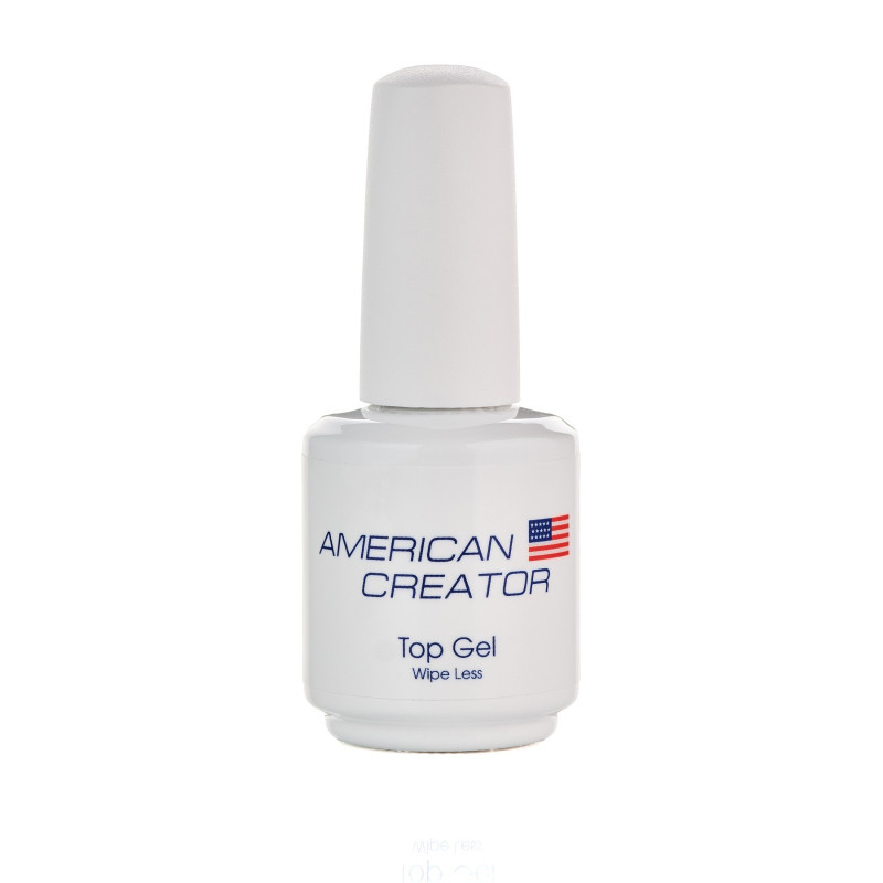 WIPE LESS - TOP GEL (Top coat No Wipe) 15ml AMERICAN CREATOR-GEL IN THE BOTTLE-Double Beauty Shop