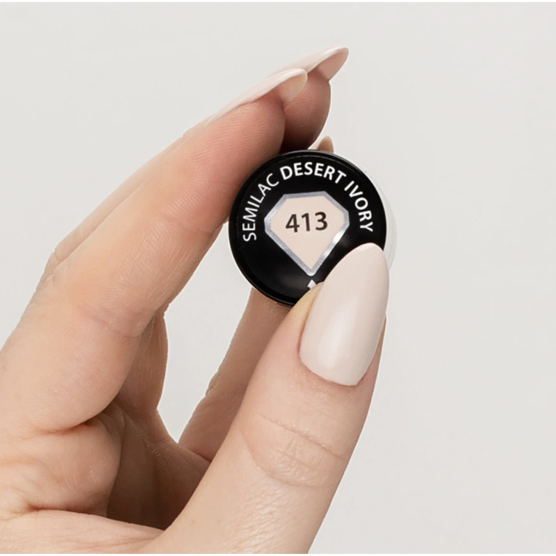 413 DESERT IVORY - UV Nagellack 7ml Semilac-Alle Farben SEMILAC-Double Beauty Shop