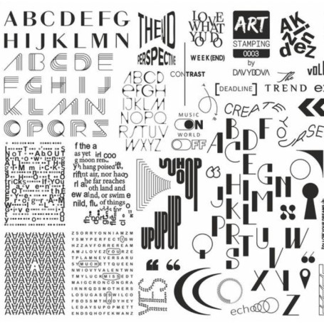 0003 by Davydova Matte stamping schablone + design blatt ART STAMPING