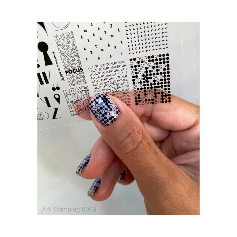 0003 by Davydova Matte stamping schablone + design blatt ART STAMPING-ALLE SCHABLONEN-Double Beauty Shop