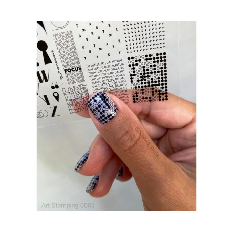 0003 by Davydova Matte stamping schablone + design blatt ART STAMPING