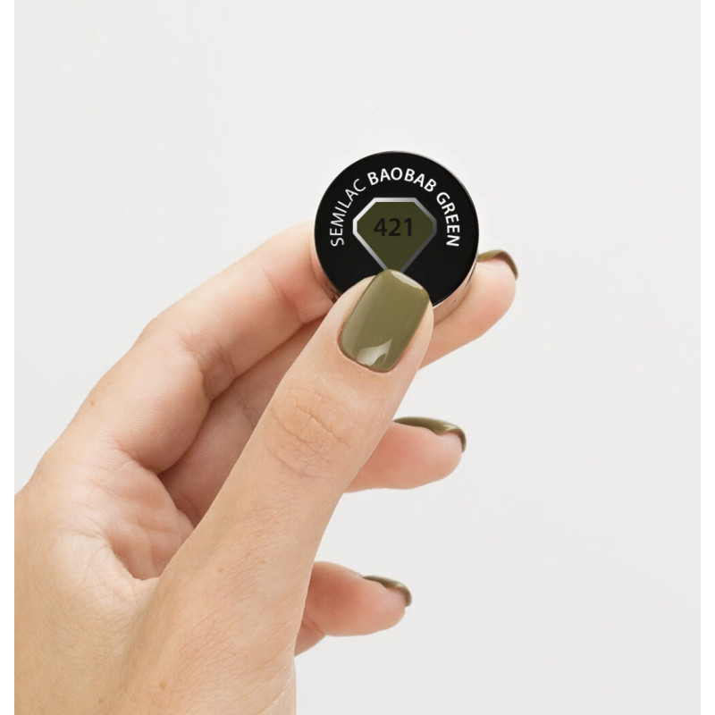 421 BAOBAB GREEN - UV Nagellack 7ml Semilac-Alle Farben SEMILAC-Double Beauty Shop