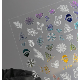 Merry Christmas 2 - Aufkleber NailArt 2