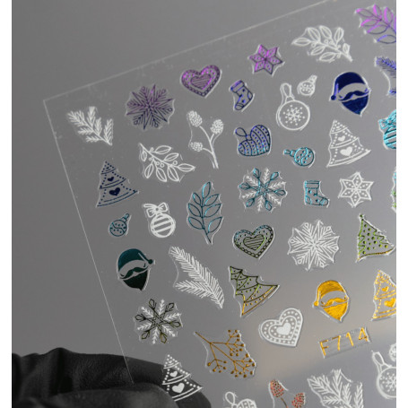 Merry Christmas 2 - Aufkleber NailArt