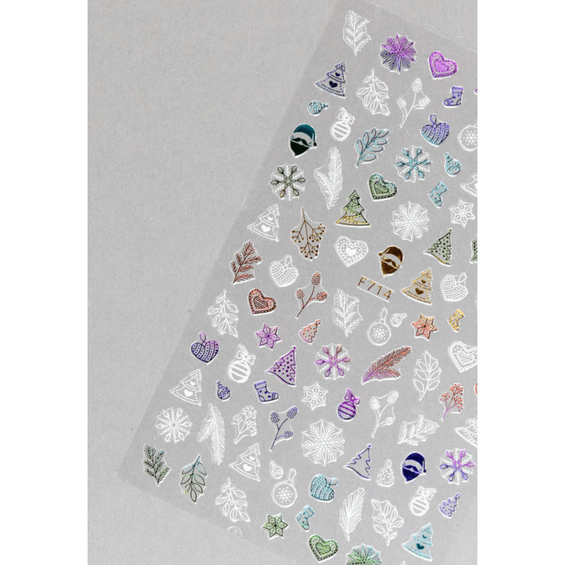 Merry Christmas 2 - Aufkleber NailArt-ART-Double Beauty Shop