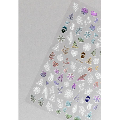 Merry Christmas 2 - Aufkleber NailArt