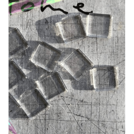 Quadrat Swatch display für Nagellack Glas Transparent (10 Stück)