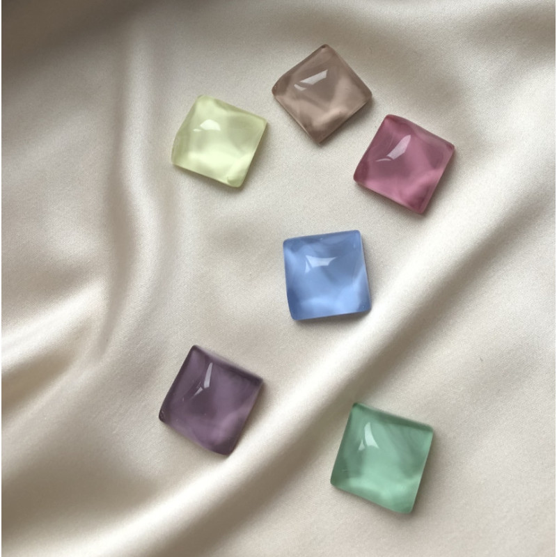 Quadrat flach - Swatch display für Nagellack Glas Transparent (10 Stück)-PRÄSENTATIONSTIPS-Double Beauty Shop