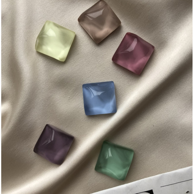 Quadrat flach - Swatch display für Nagellack Glas Transparent (10 Stück)