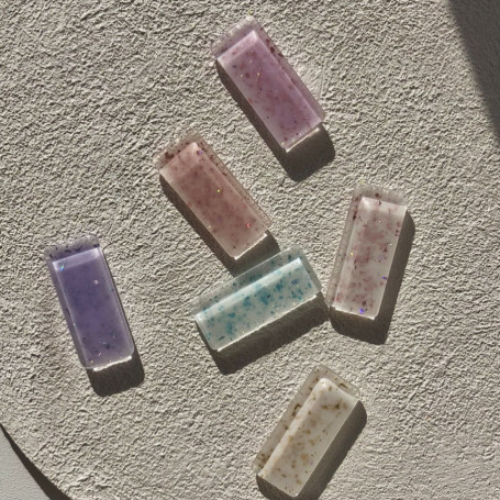 Rechteck - Swatch display für Nagellack Glas Transparent (10 Stück)