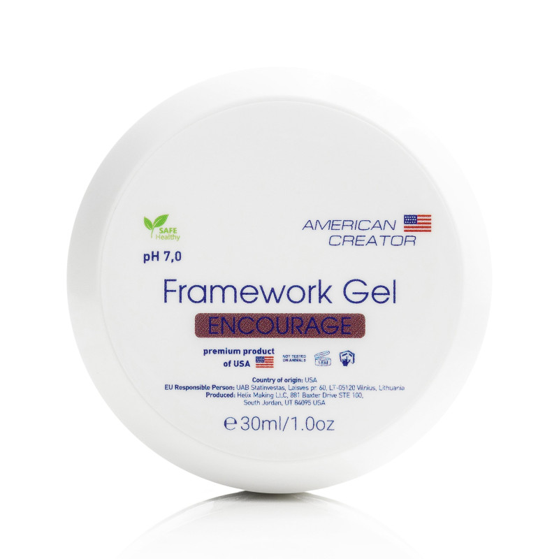 ENCOURAGE - FRAMEWORK GEL 30ml AMERICAN CREATOR-MODELLAGE GELE EINPHASEN-SYSTEM-Double Beauty Shop