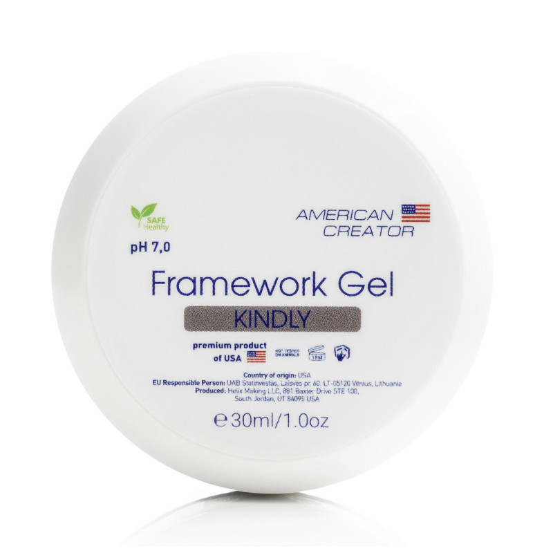 KINDLY - FRAMEWORK GEL 30ml AMERICAN CREATOR-MODELLAGE GELE EINPHASEN-SYSTEM-Double Beauty Shop