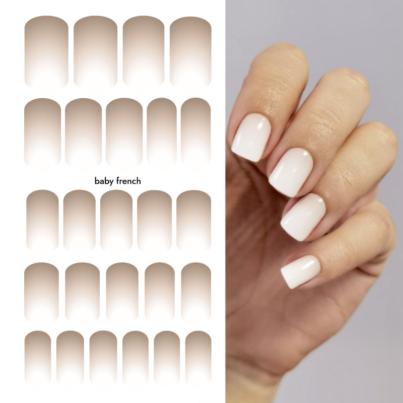 Nagelfolie Baby French - Nail Wraps by Provocative Nails
