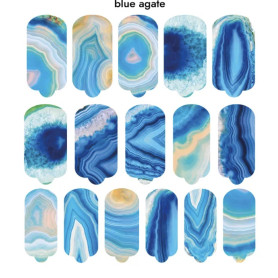 Nagelfolie Blue Agate - Nail Wraps by Provocative Nails 2