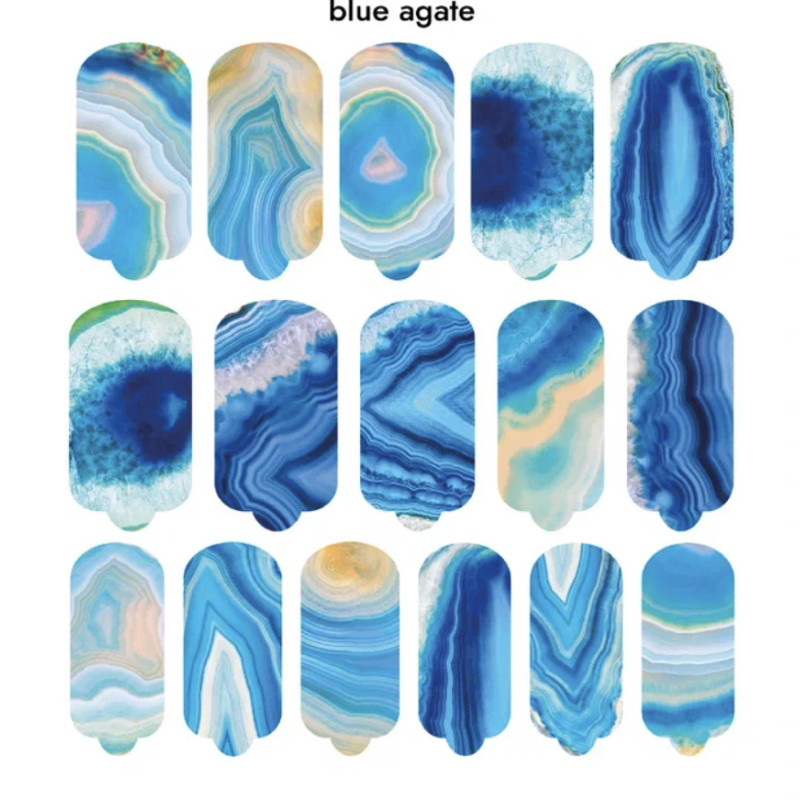 Nagelfolie Blue Agate - Nail Wraps by Provocative Nails-NAIL WRAPS SELBSTKLEBEND-Double Beauty Shop