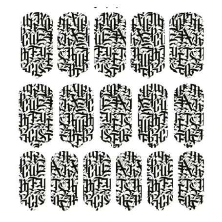 Nagelfolie Caligraphy black - Nail Wraps by Provocative Nails