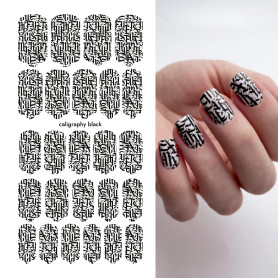 Nagelfolie Caligraphy black - Nail Wraps by Provocative...