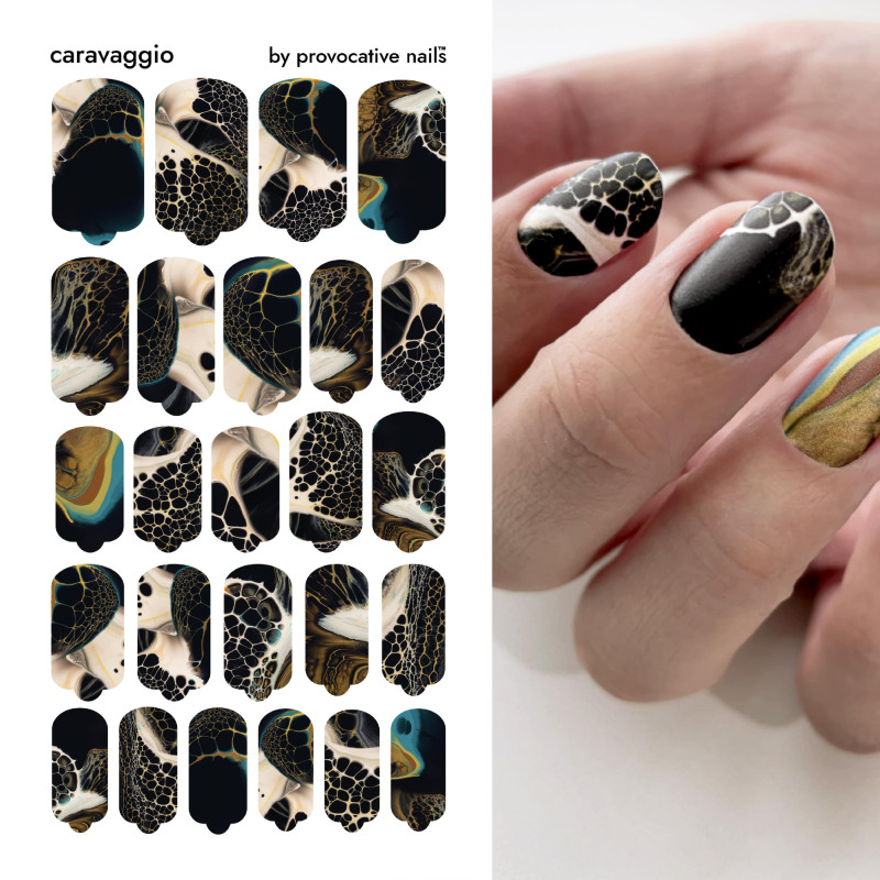 Nagelfolie Caravaggio - Nail Wraps by Provocative Nails-NAIL WRAPS SELBSTKLEBEND-Double Beauty Shop