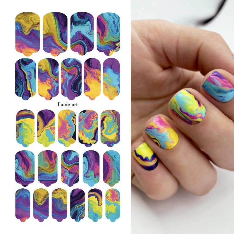 Nagelfolie Fluide art - Nail Wraps by Provocative Nails-NAIL WRAPS SELBSTKLEBEND-Double Beauty Shop