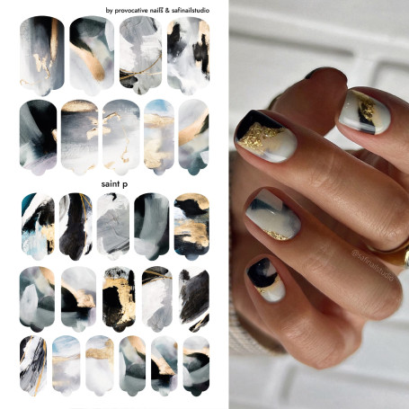 Nagelfolie Saint P - Nail Wraps by provocative nails & safinailstudio