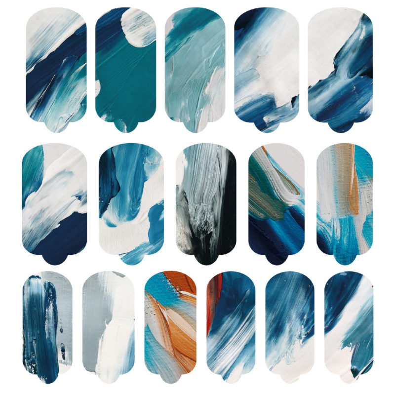 Nagelfolie Malibu - Nail Wraps by provocative nails & safinailstudio-NAIL WRAPS SELBSTKLEBEND-Double Beauty Shop