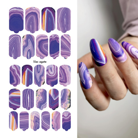 Nagelfolie Lilac Agate - Nail Wraps by Provocative Nails
