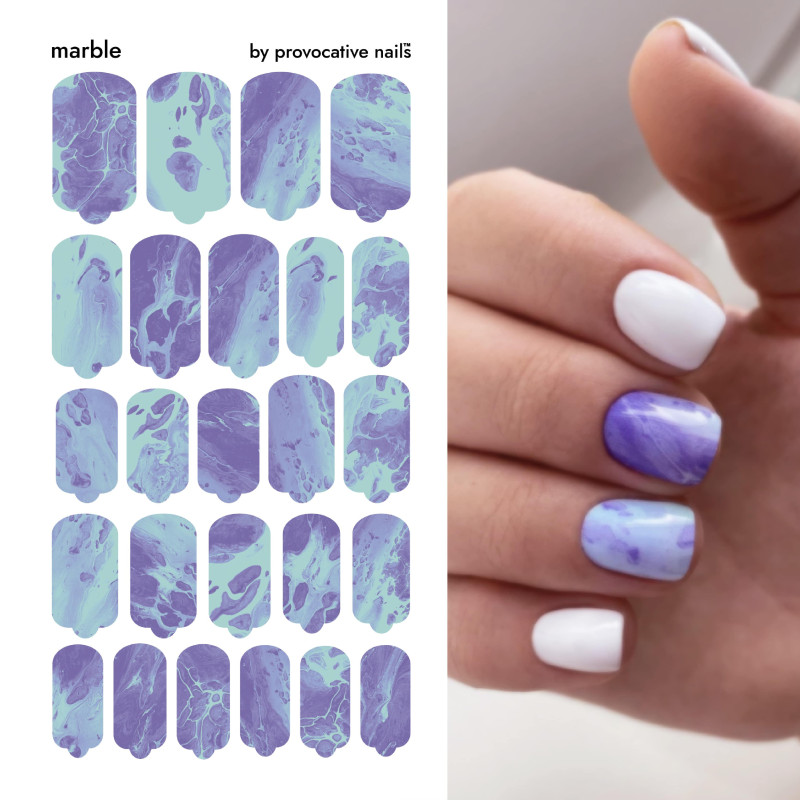 Nagelfolie Marble - Nail Wraps by Provocative Nails-NAIL WRAPS SELBSTKLEBEND-Double Beauty Shop