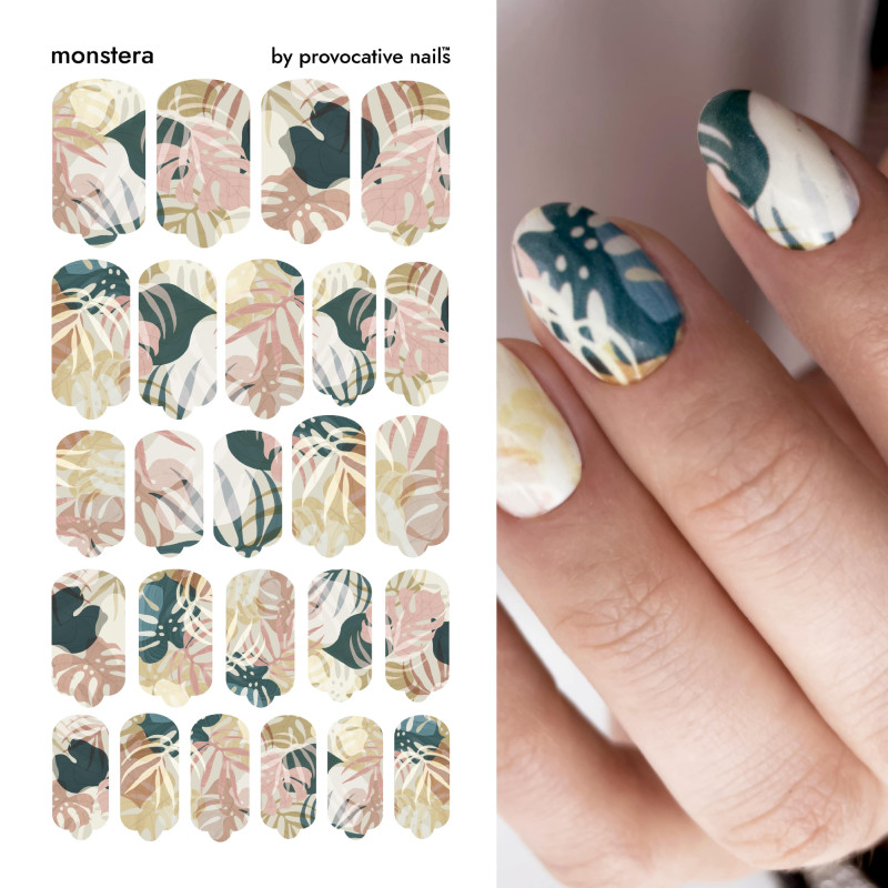 Nagelfolie Monsterra - Nail Wraps by Provocative Nails-NAIL WRAPS SELBSTKLEBEND-Double Beauty Shop