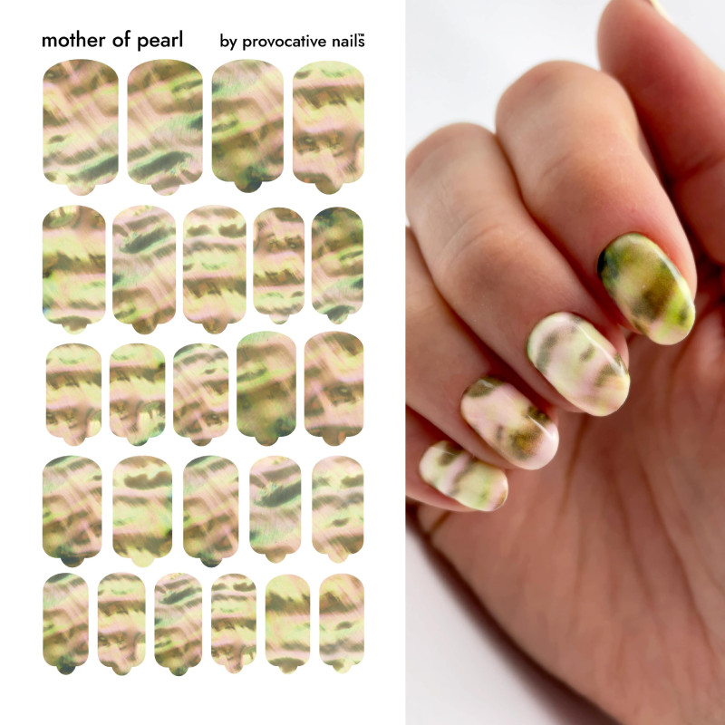 Nagelfolie Mother of pearl - Nail Wraps by Provocative Nails-NAIL WRAPS SELBSTKLEBEND-Double Beauty Shop