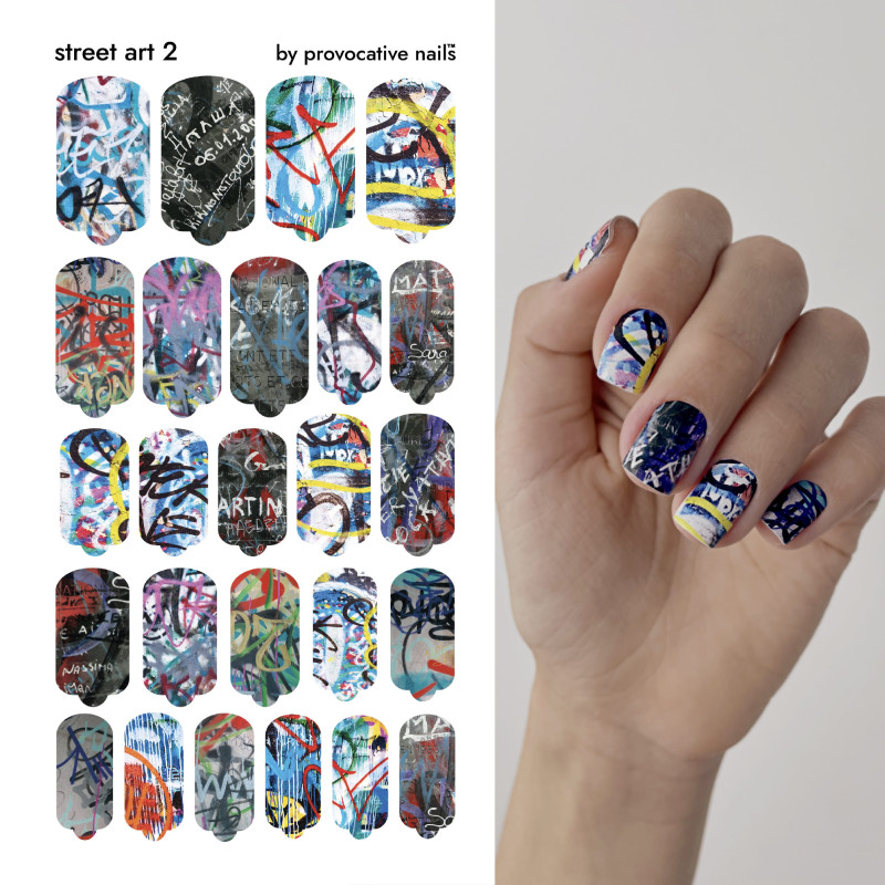 Nagelfolie Street Art 2 - Nail Wraps by Provocative Nails-NAIL WRAPS SELBSTKLEBEND-Double Beauty Shop