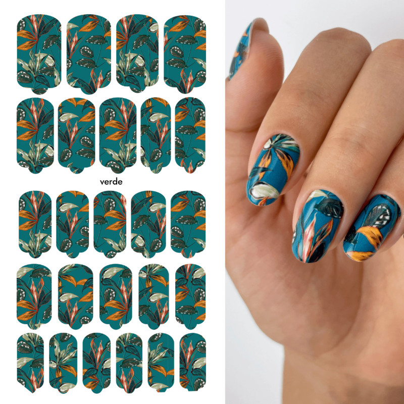 Nagelfolie Verde - Nail Wraps by Provocative Nails-NAIL WRAPS SELBSTKLEBEND-Double Beauty Shop