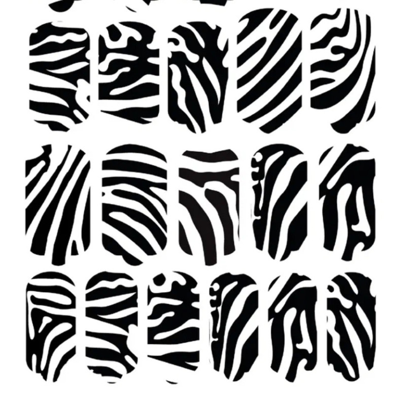 Nagelfolie Zebra - Nail Wraps by Provocative Nails-NAIL WRAPS SELBSTKLEBEND-Double Beauty Shop